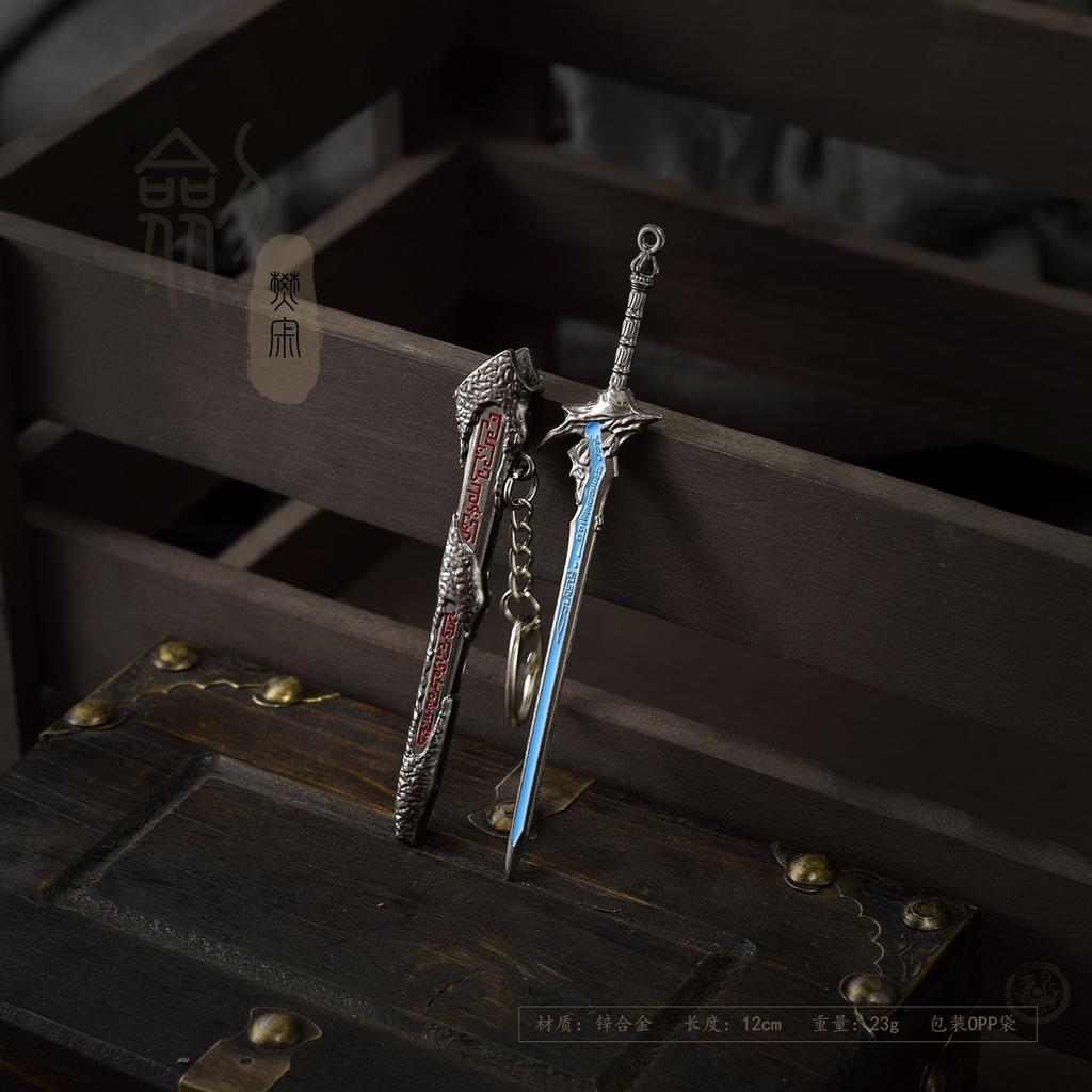 Mini Ancient Chinese Sword Model 1/12 Scale 12cm Zinc Alloy Metal Vintage Weapon Ornament Action Figure Accessory For Collectors