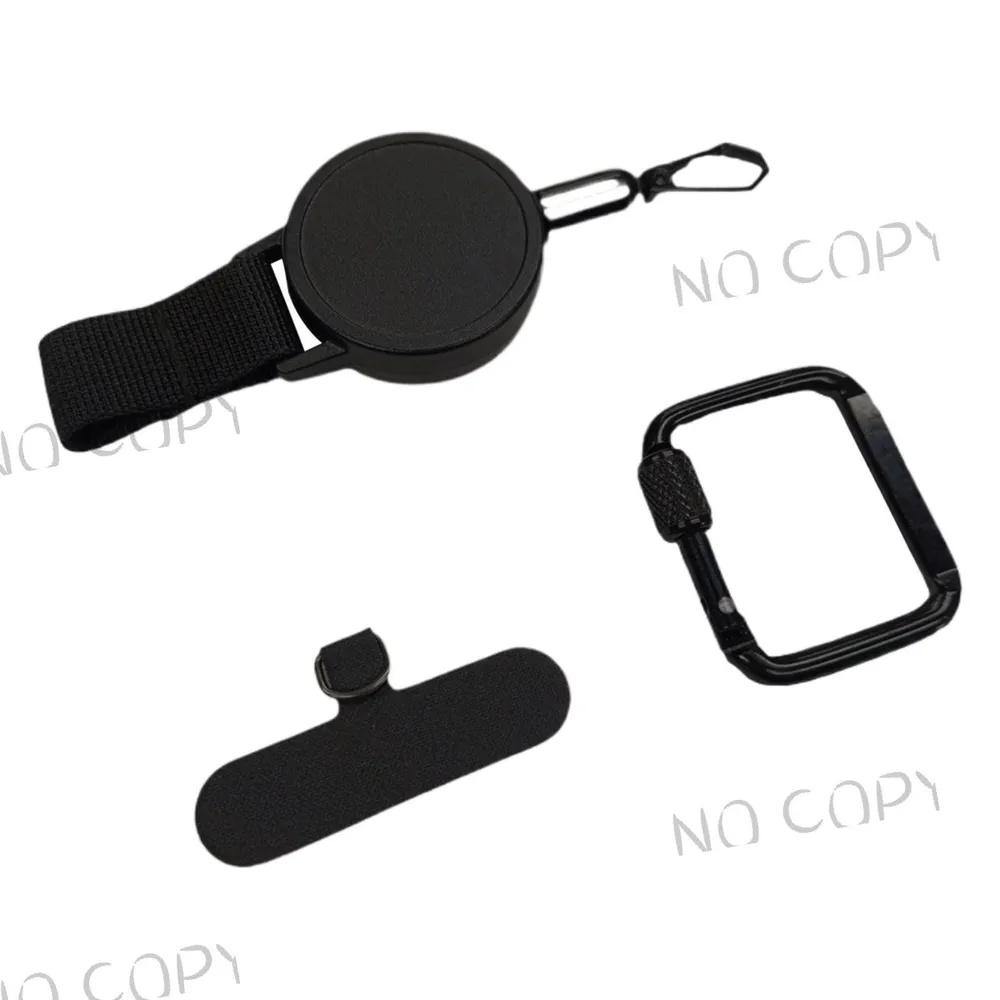 Retractable Phone Lanyard with Anti-Theft Clip Durable Nylon Strap and Metal Carabiner for Secure Mobile Device Attachment and Easy Access