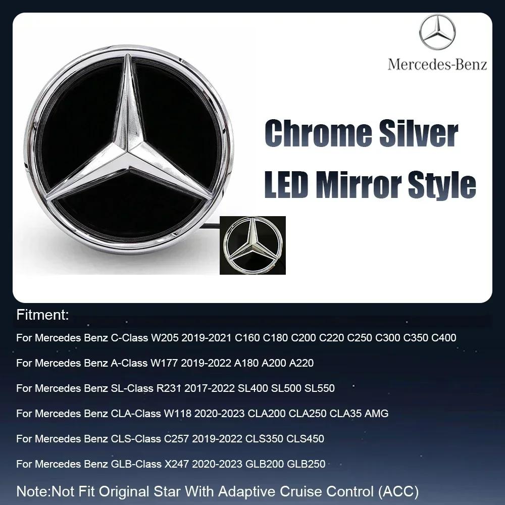 

C200 E200 For Mercedes Benz Front Grill Mirror Emblem Glossy Black 3D Star Logo Fit For Mercedes Benz A C S SL CLA CLS GLA GLB-C