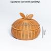 Chinese Style Hand-Woven Bamboo Fruit & Snack Basket with Leaf Lid