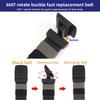 Rotating Double-sided Men Nylon Waist Belts Quick Release Belt Accessories Man Waistbands Trendy Alloy Buckle Korean Waist Strap