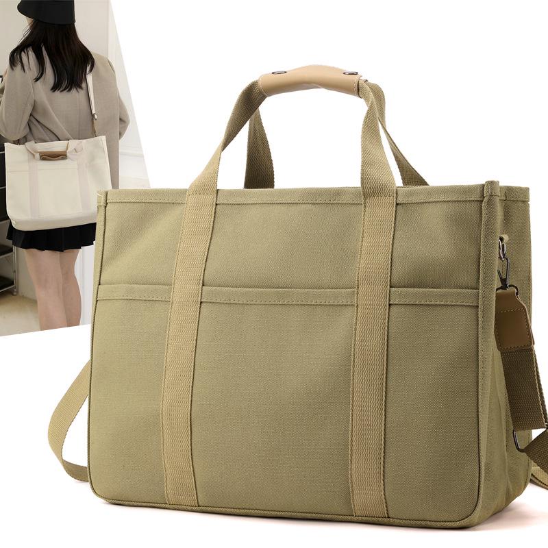 Borsa Mamma in Tela Multi-scomparto: Grande Capacità, Portatile, Opzioni a Spalla e a Tracolla per Essenziali per Mamma e Bambino.