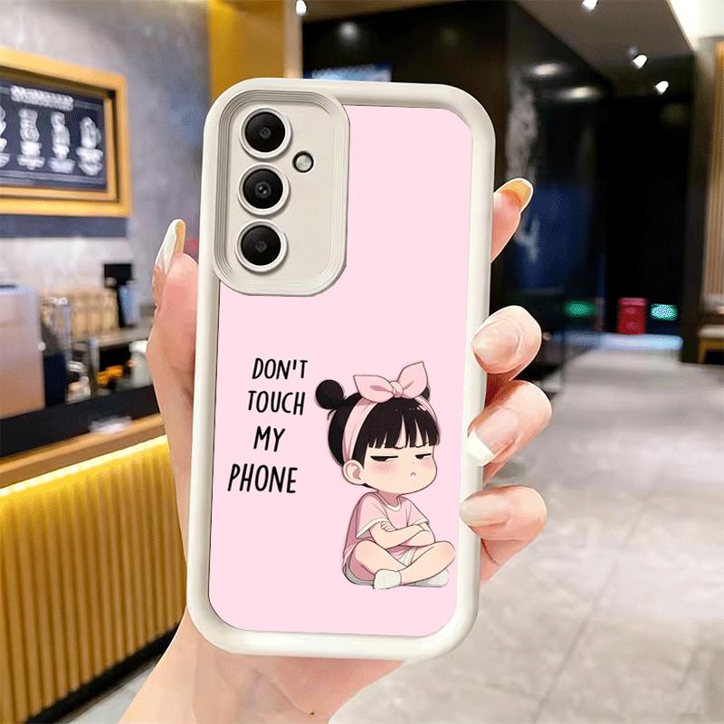 Phone Case for Samsung Galaxy S26 S25 Ultra S24 FE Funny Dont Touch My CallPhone Shell S23 Plus S22 + S21 S20 5G Soft Silicone F