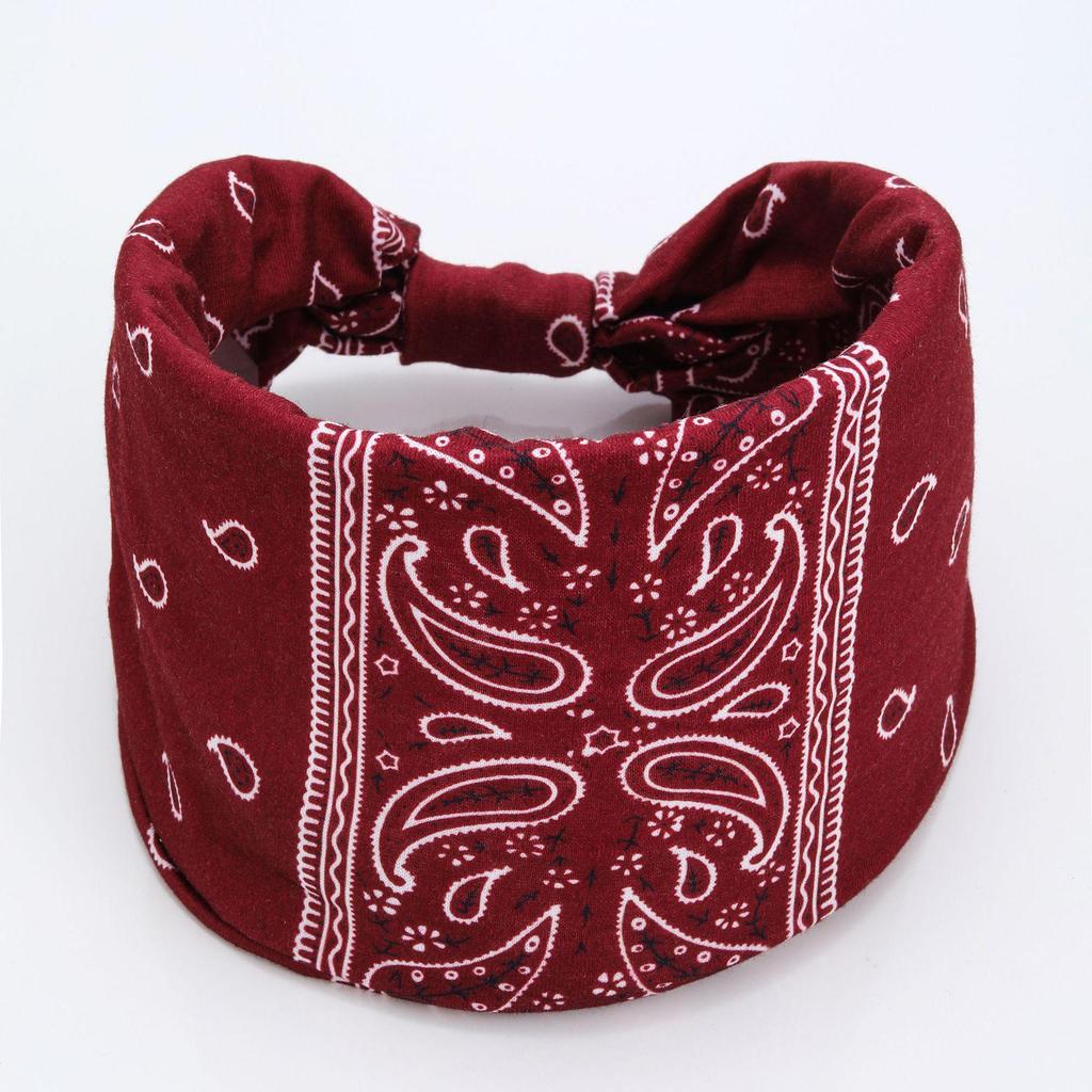 Evropská a americká bohémská široká sportovní čelenka - Tištěná potítko