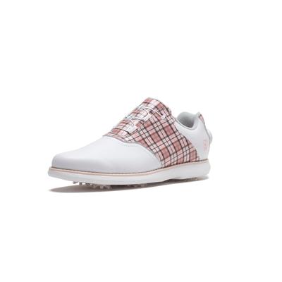 FootJoy E-Comfort Boa Piggsko for Golf, Dame, 98770J, Hvit/Rosa/Grå, Størrelse 25,0 cm, 3E