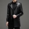 Echtlederjacke Herren Lammfell Windjacke Frühling und Herbst neu Mittleren Alters Vaters Kleidung