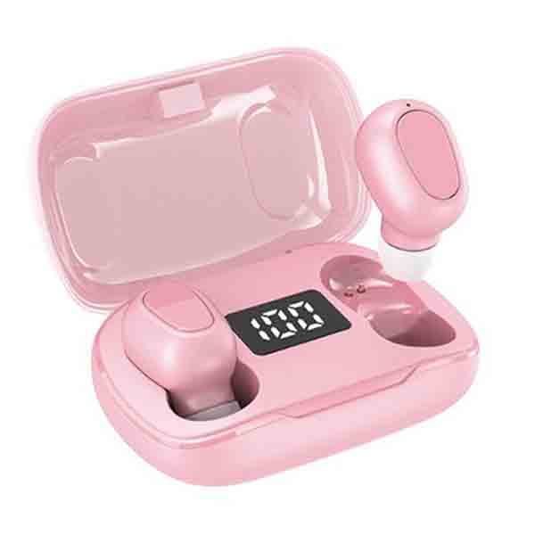 

L21 Pro TWS Bluetooth 5.0 Wireless Earphones Earbud In-Ear Soprt Waterproof Earphone Mini Stereo Headset with Mic for Smartphone розовый