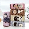 Autumn Winter Thickened Coral Fleece Quick-Dry Towels with Animal Embroidery Polka Dot Soft Bath Towels Set, Thanksgiving Gift Towels, Wash Cloths