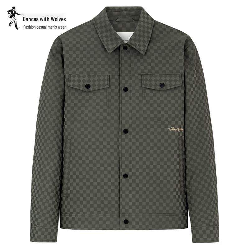 Dancing with Wolves Men's Padded Checkerboard Workwear Jacket