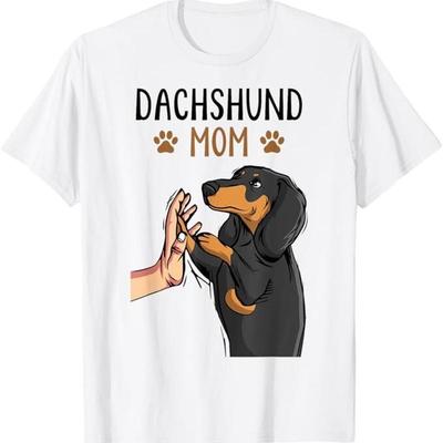 Dachshund Mom Funny Weenie Mama Dog Lover Women T Shirt