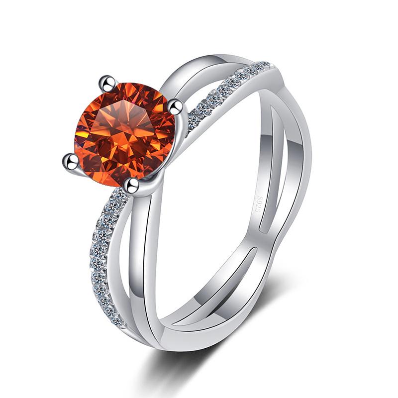 Bague Ringen S925 Sterling Silver Luxury Jewelry 1 Carat D Color Moissanite Diamond Ring For Wedding Four Claw Cross Hollow Rings