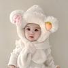 Kids Hat And Scarf Set Winter Plush Ear Flap Hat with Scarf for Boys Girls Warm Cold Weather Knit Accessories