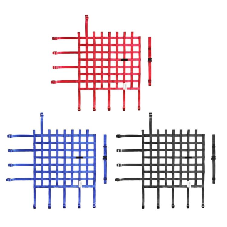 Accessori Auto Rete per Finestrino Stile Nastro da Corsa 24x24/20x24/18x24'' Nero/Rosso/Blu rosso