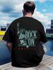 Vintage Rock Band Print T-shirt