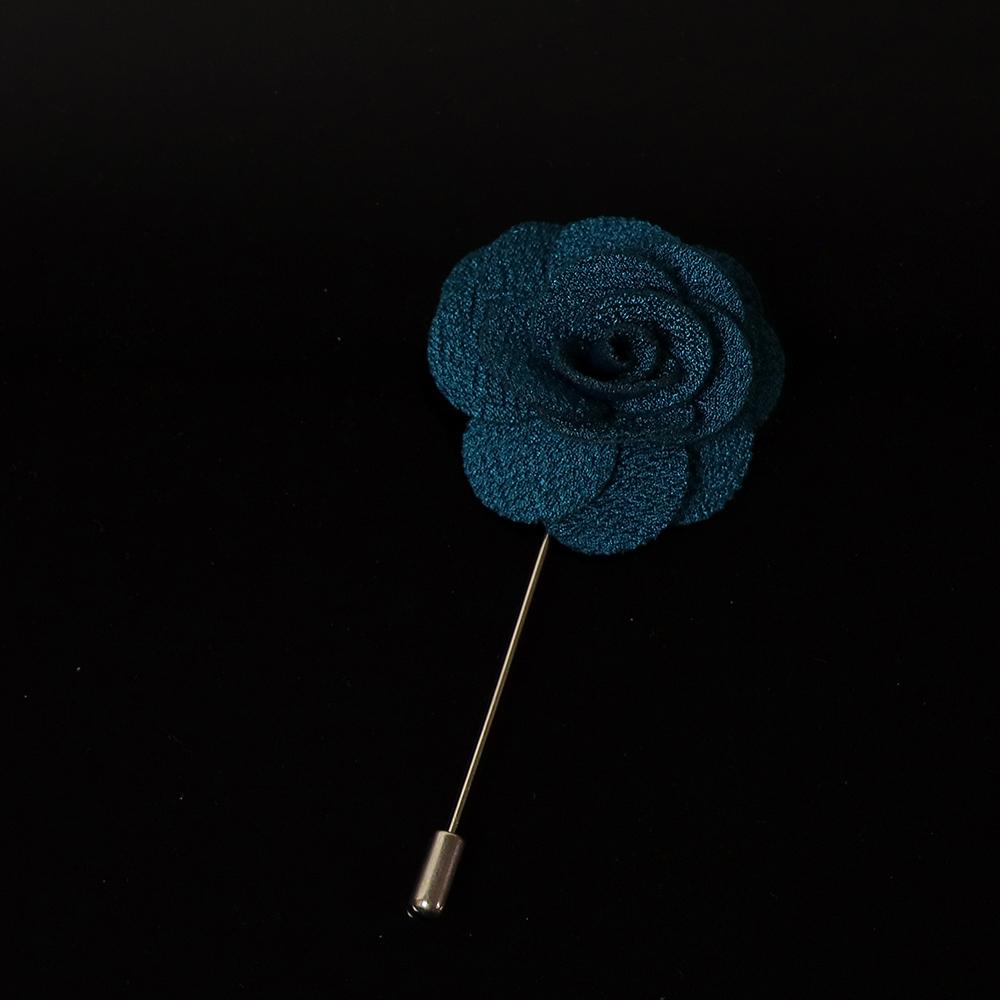 Colorful 4cm Rose Flower Brooches Red Pink Fabric Women Men Coat Pins Groom Wedding Party Breastpin Simple Suit Accessory Gift