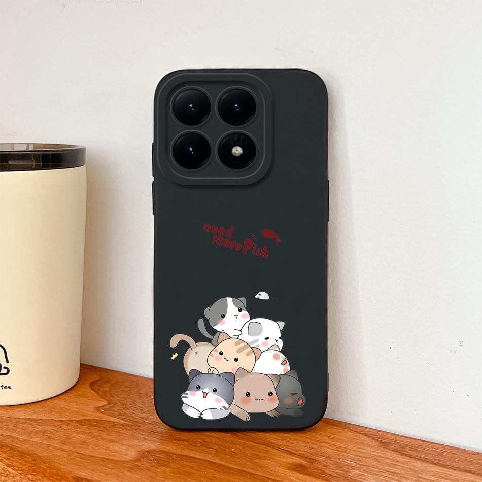 For Xiaomi 15T Pro Case For Xiaomi 17 Pro Max Cartoon Phone Back Cover Full Protection Soft Liquid Silicone Shockproof Bumper