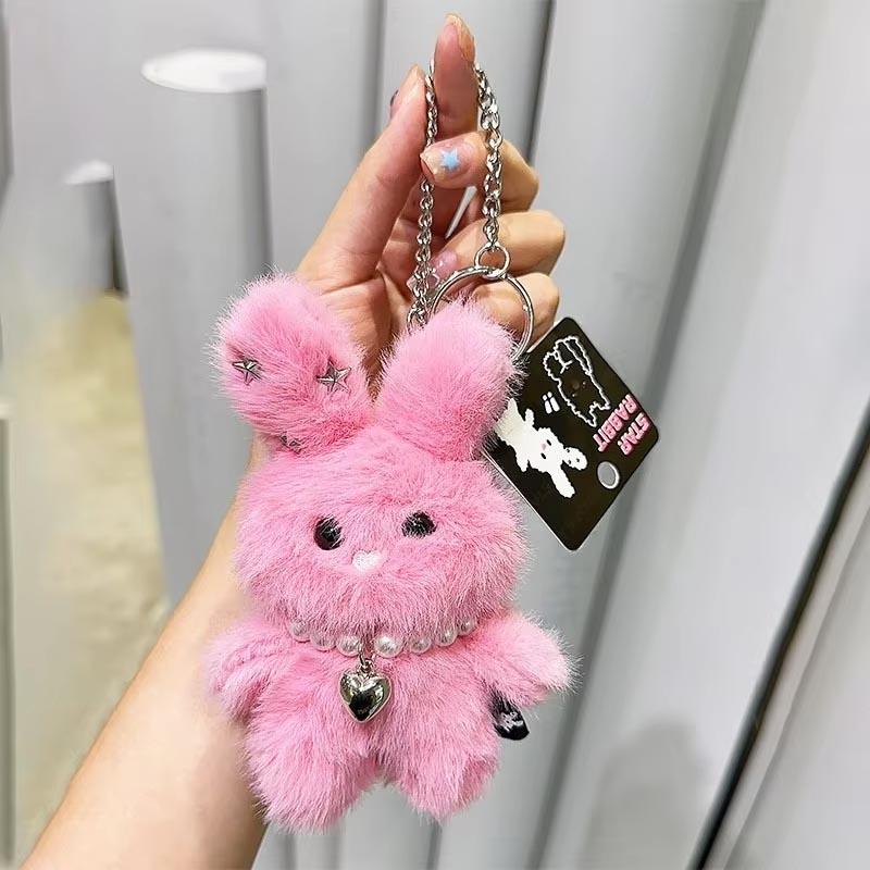 Cool Sweet Star Rabbit Plush Keychain Korean Style Doll Charm Cute Cute Kawaii Creative Gift For Girls Kids Birthday Present
