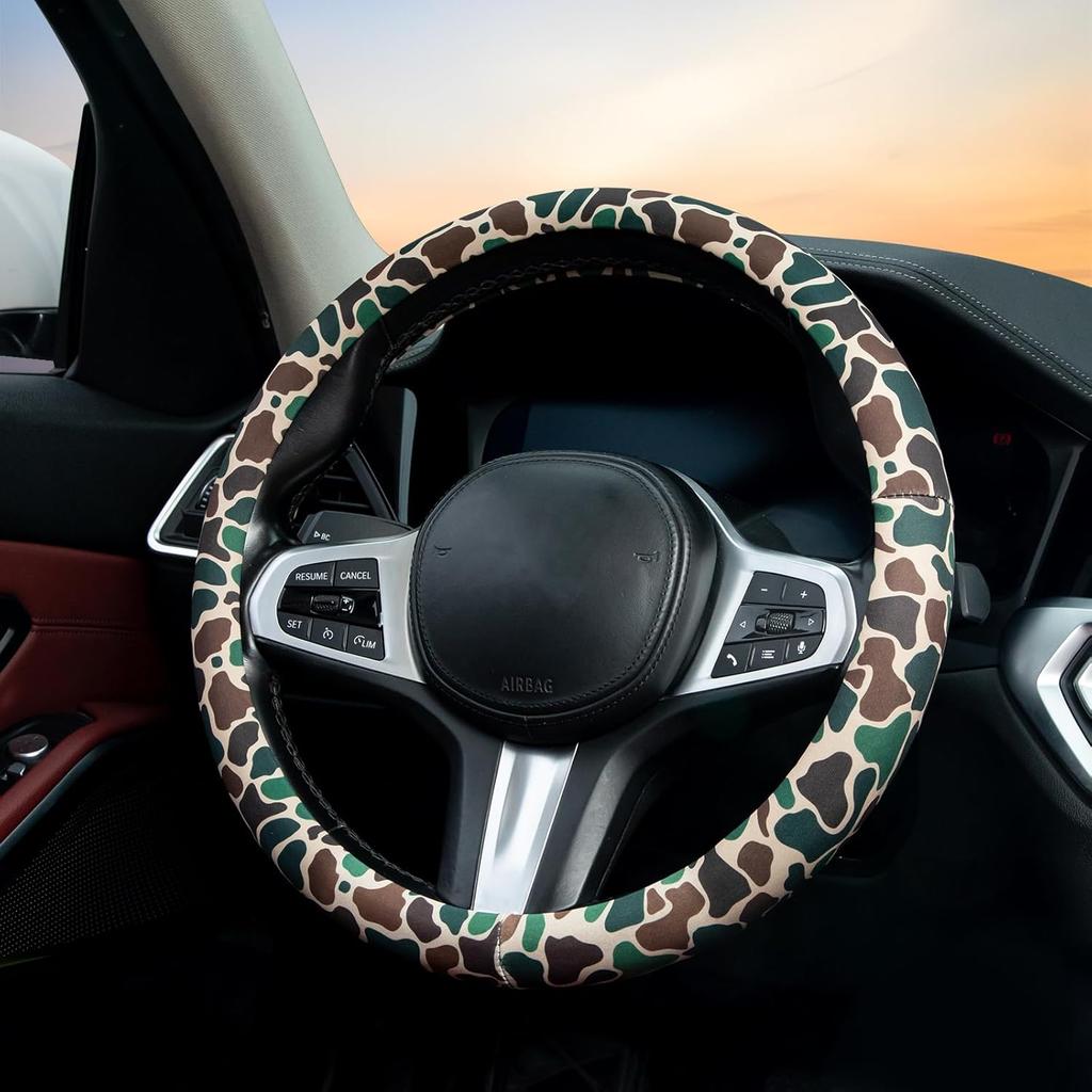 Western Aztec Steering Wheel Cover Auto Steering Wheel Protector, Anti-Slip, Breathable, Absorbing Sweat, Universal Aztec Car Accessories 14.5–15