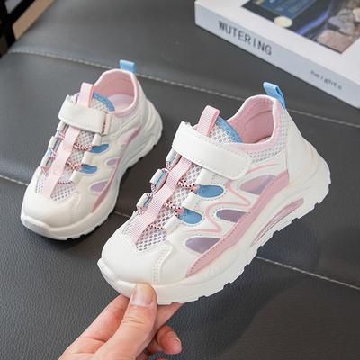 Chaussures de sport pour filles, respirantes, pour enfants, à maille creuse simple, chaussures d'été 2025, nouvelles chaussures décontractées, chaussures de course pour filles à semelle souple