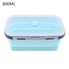 350 ml/500 ml/800 ml/1200 ml rechteckige, skalierbare, faltbare Lunchbox aus Silikon, Bento-Box