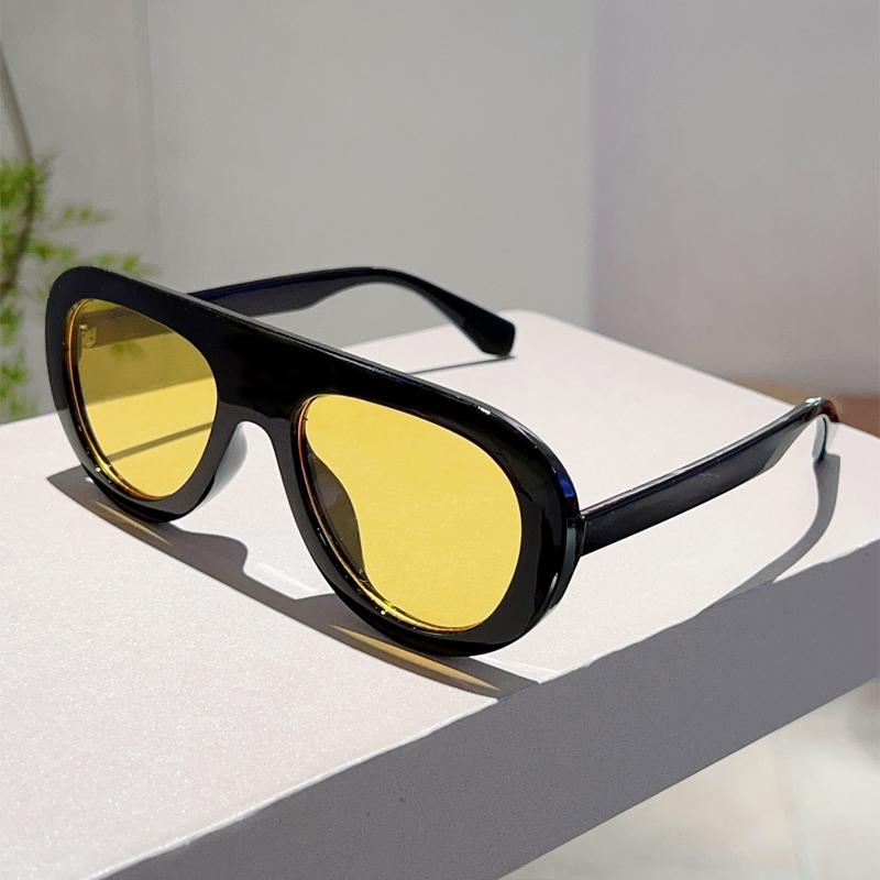 Pilot Sunglasses Men Vintage Candy Color Rim Outdoor Casual Shades Women Retro Stylish Design Anti-UV Decor Sun Glasses