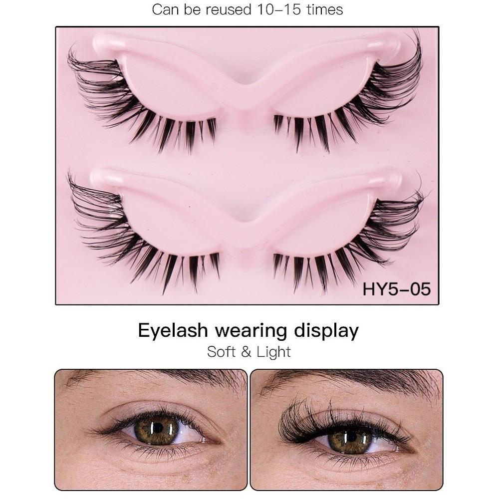 Winged End Cat Eye False Eyelashes Eye Elongated Faux Mink Lashes Fluffy Fake Lashes Cosplay