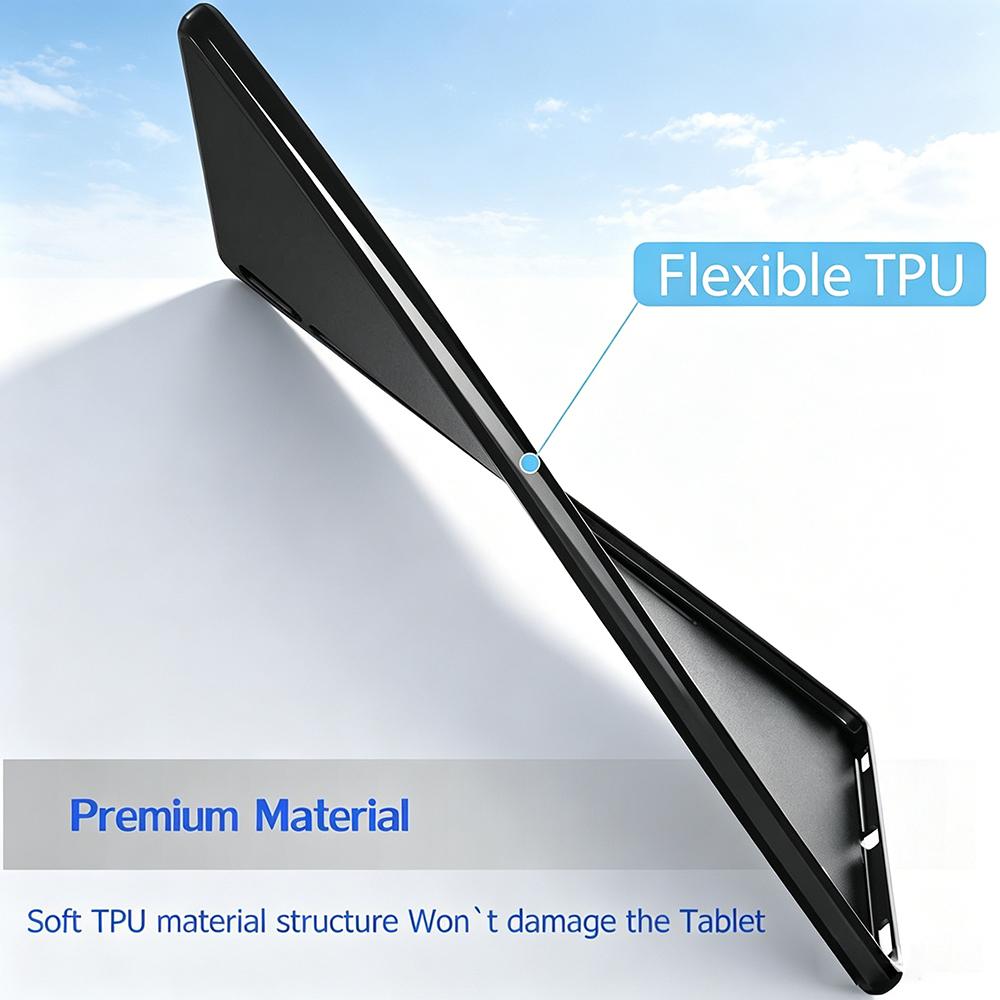 Tzion Case for Mi Pad 5 / 5 Pro 11 Inch Shockproof Ultra Thin Soft TPU Black Shell