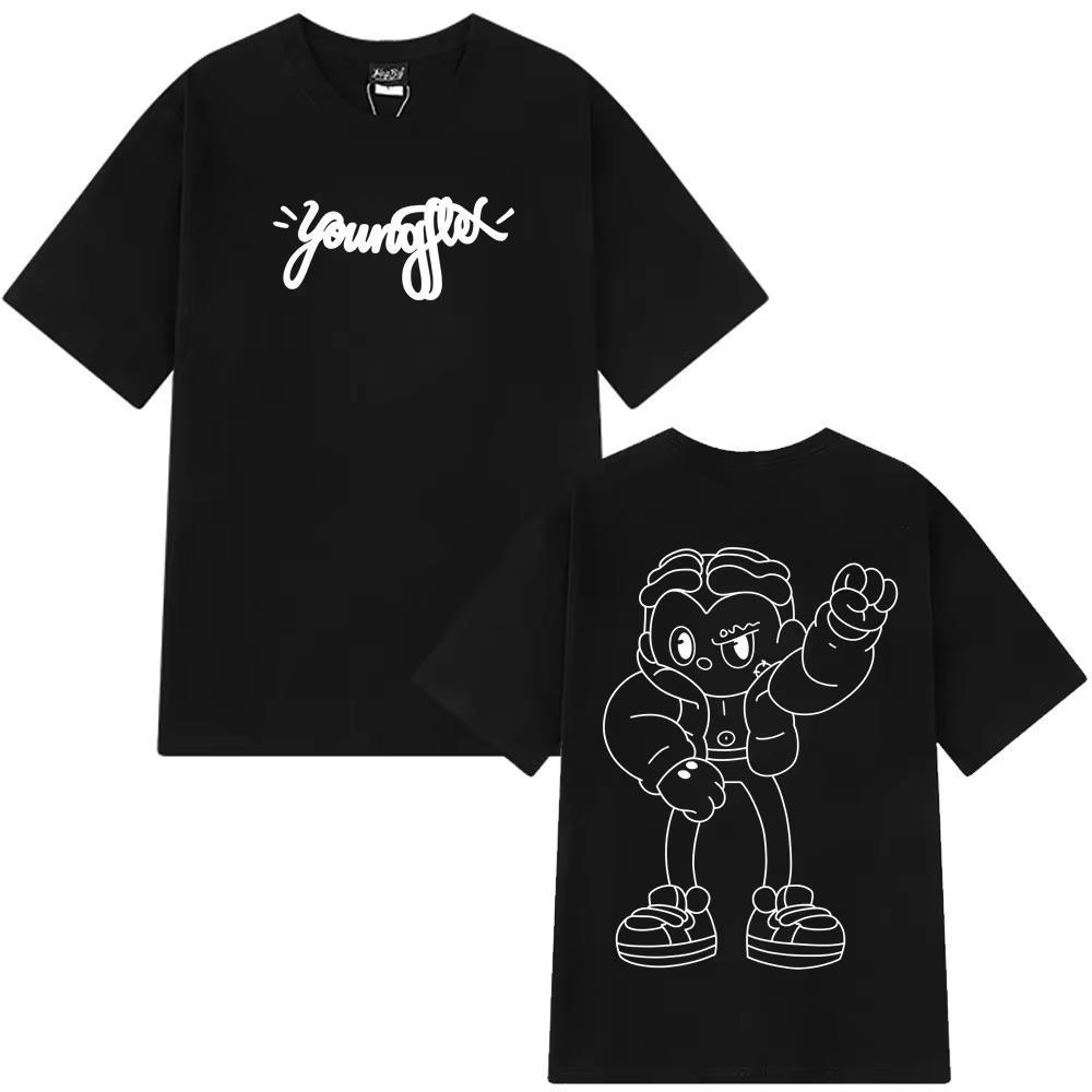 

Rapper KHEA Double-sided Print T-shirt Men Women Fashion Hip Hop Oversized T Shirt Summen Cotton Casual Short Sleeve Man T-shirt 5XL різнокольоровий