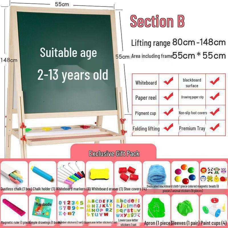 Kinder Staubfreie Abwischbare Tafel Staffelei & Wandaufkleber Zeichenbrett
