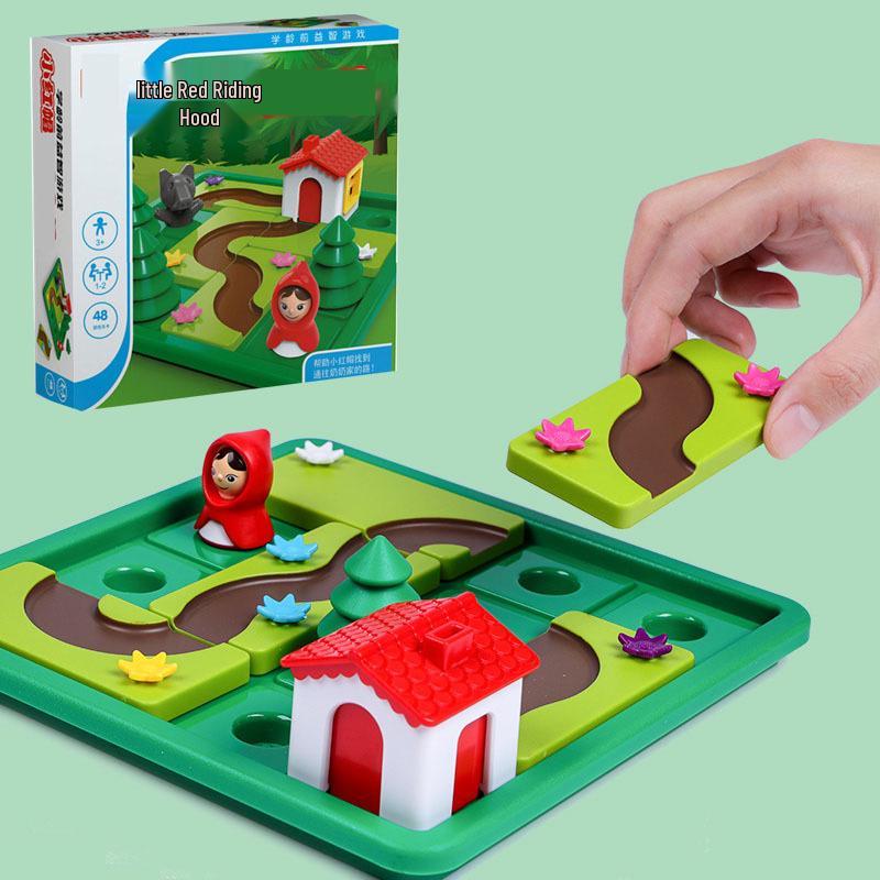 Little Red Riding Hood Parent-Child Puzzle Game for Ages 6+ – Engaging Logical Thinking Toy with Big Bad Wolf