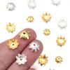 100Pcs Flowers Beads Caps 8/10/12mm Lotus Spacer beads Pendant Bead Tray for Jewelry Making Charms DIY Bracelet Necklace Earring