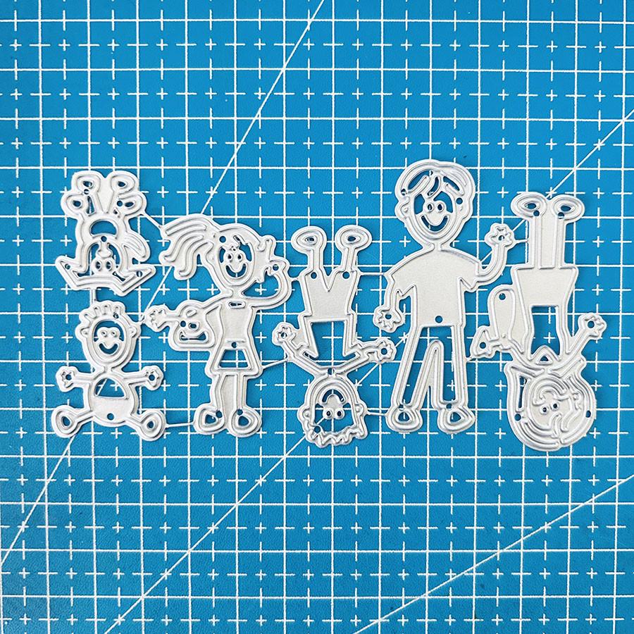 Family Members Craft Metal Templates Cutting Dies Stencil Scrapbooking Album Paper Cards Decorative Craft Embossing Die