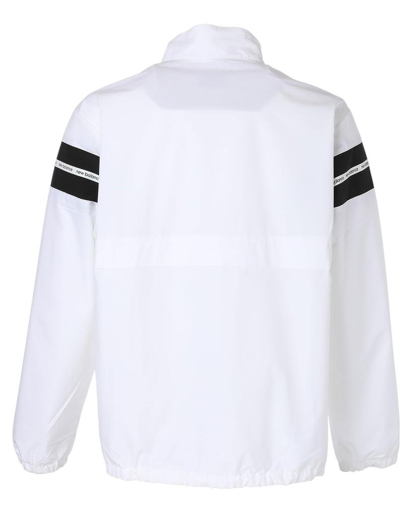 Men's Golf Wind Blouson (012-5220001) - New Balance Water-Repellent Stretch Windbreaker Jacket, White, Size 4