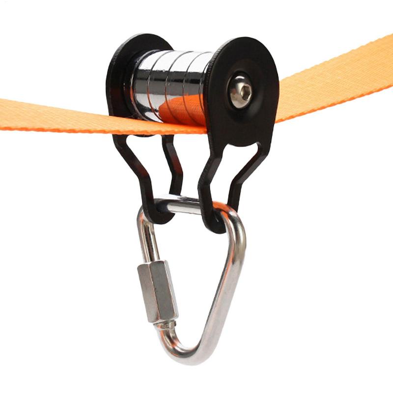 Pulley for Slider Slack Lines Steel Slider Rope Pulley 5 Rollers Strong Load Bearing Training Supplies Sturdy Pulley