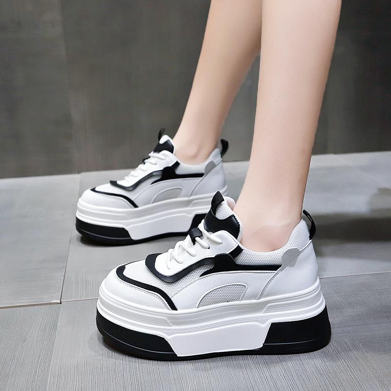 Fashion Women's Casual Sneakers 7cm Skateboard Trainers Mix Colors Running Sport Shoes Tennis Shoes Skate Flats Outdoor Walking Sneaker