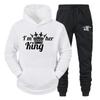 KingQueen Unisex Couple Hoodie & Sweatpants Set - Casual Sportswear