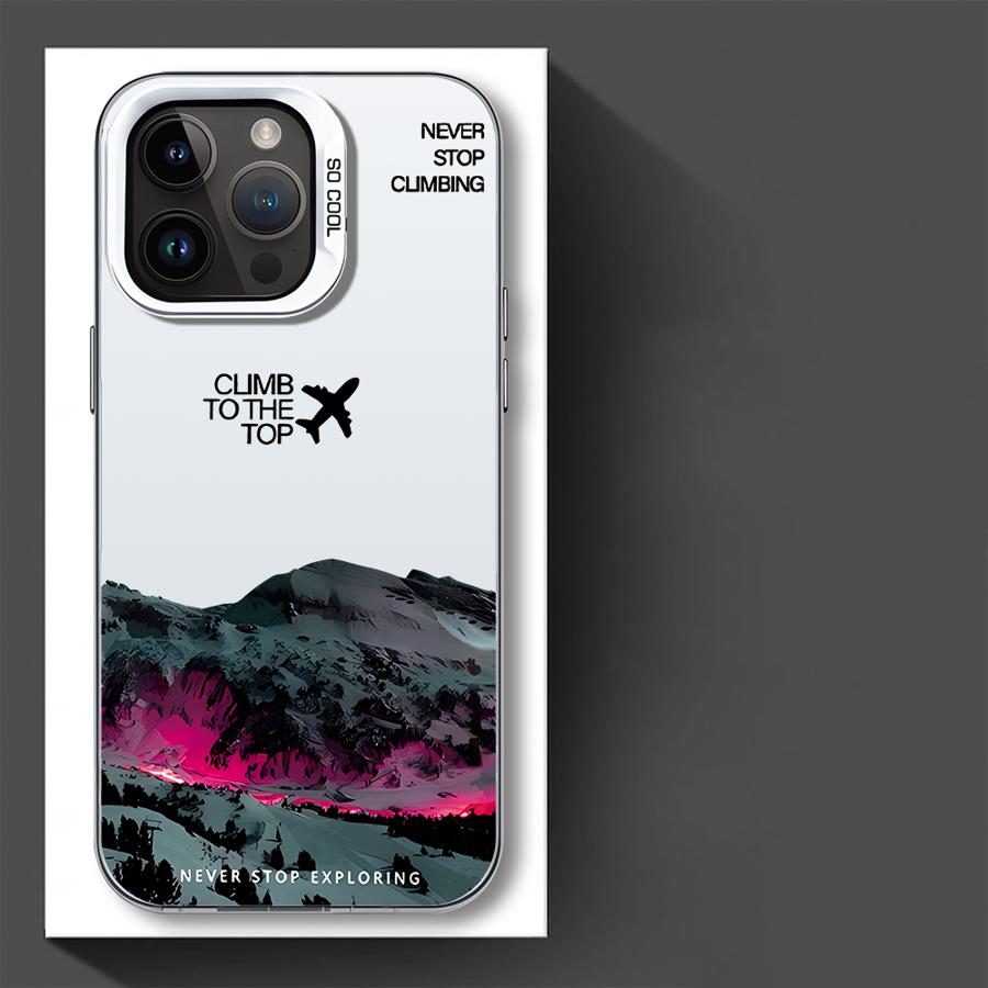 Case for iPhone 17 Pro Max 15 12 Pro 13 16 Air 11 14 Plus Phone Cover Scenic Airplane Mountain