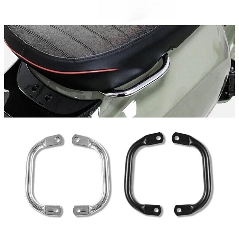 For Vespa Primavera 150 Sprint Accessories Passenger Pillion Grab Handle Rear Armrest Rear Grab Handrail Motorcycle Silver