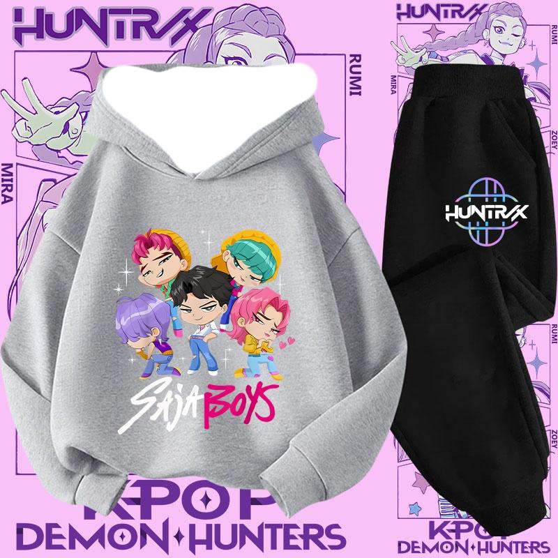 

Осенне-зимний комплект худи с принтом, свободный, спортивный, модный, повседневная одежда для девочек 160