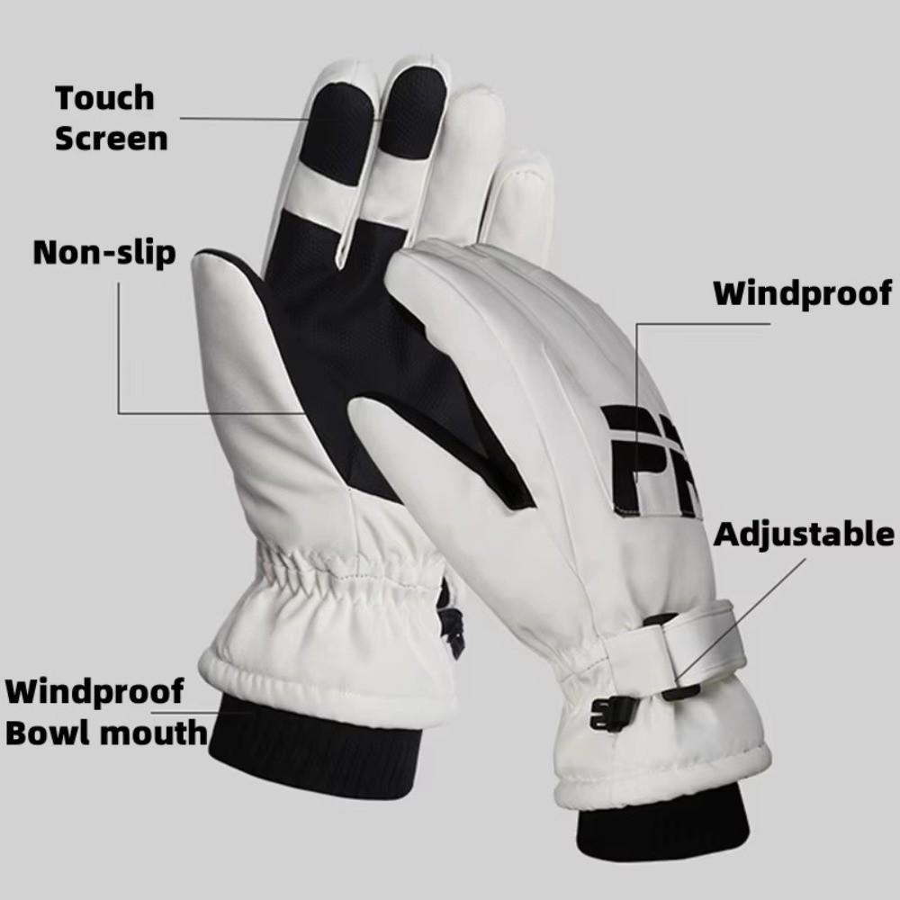 Unisex Windproof Ski Gloves Cold-Proof Waterproof Winter Gloves Thermal Light Duty Touch Screen Gloves Winter Outdoor Sports