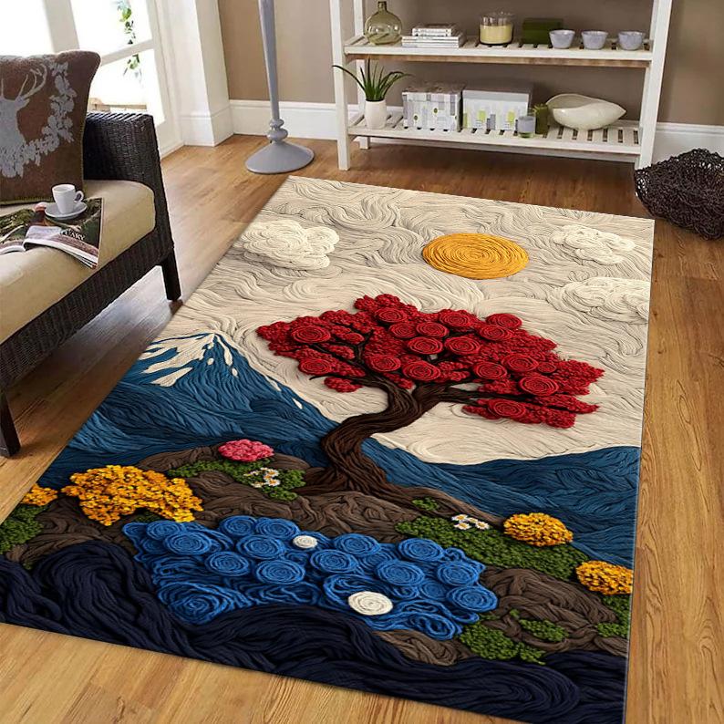 

Ковер с принтом для гостиной, спальни, журнального столика, дивана, ковер, устойчивый к грязи и простой в уходе напольный коврик 60 * 90cm
