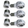 Abishion - E26 To E17 LED Bulb Base Conversion Adapter - Easy Installation - AC 100V - White - Set of 3