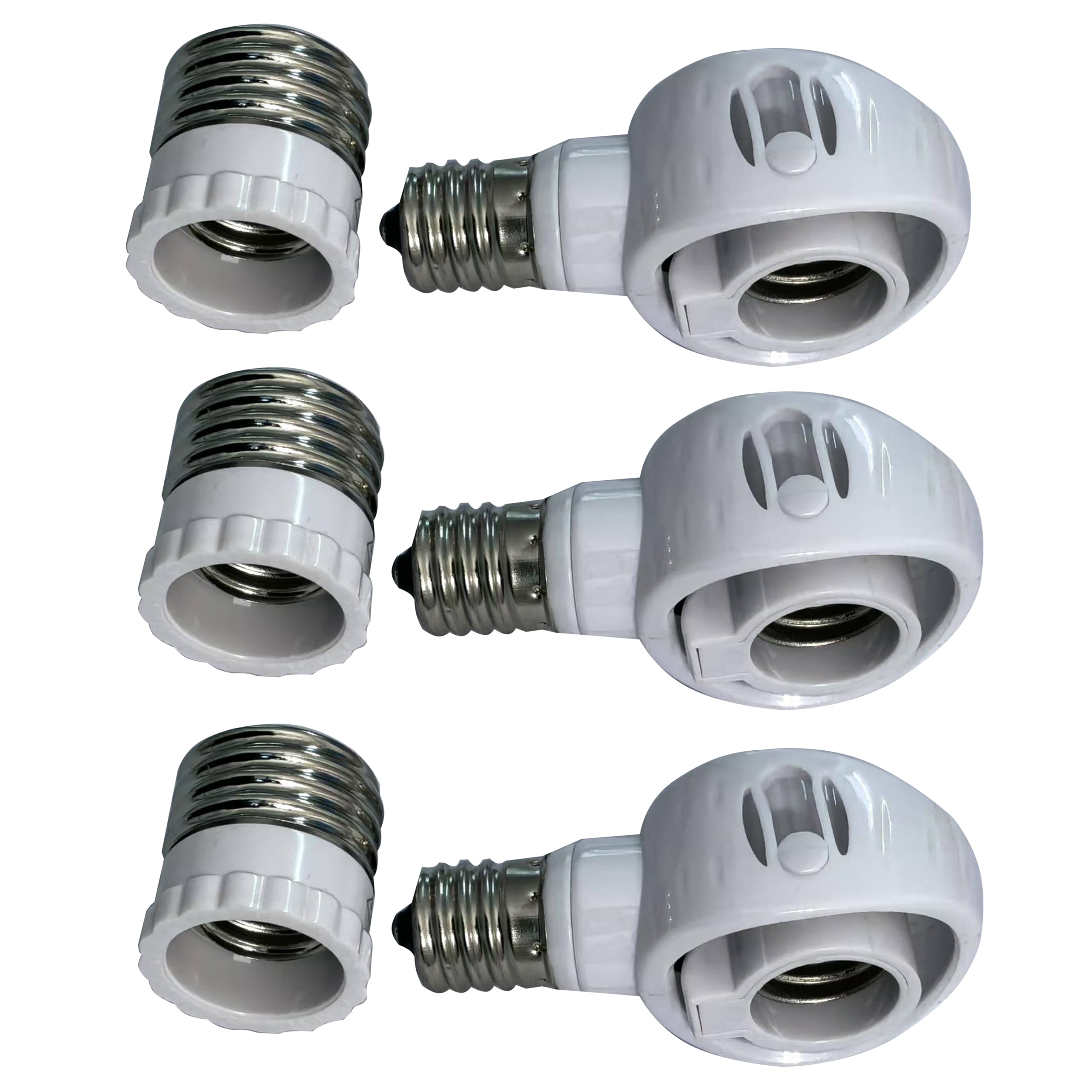 

Abishion - E26 to E17 LED Bulb Base Conversion Adapter - Easy Installation - AC 100V - White - Set of 3
