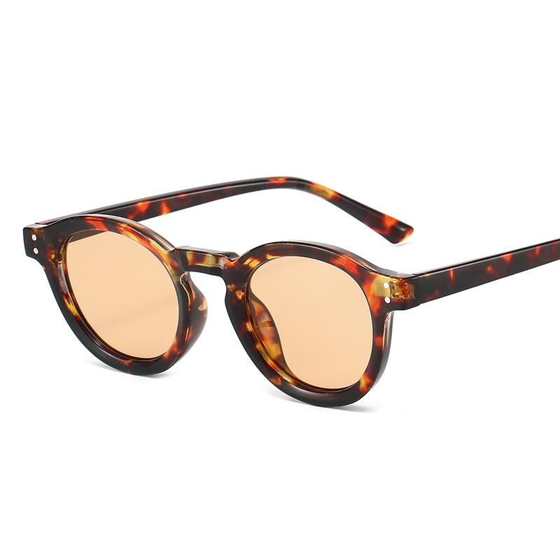 Korean Style Sunglasses Woman Rivets Decoration Round Shape Men Sun Glasses Vacation Travelling Women Sunglasses