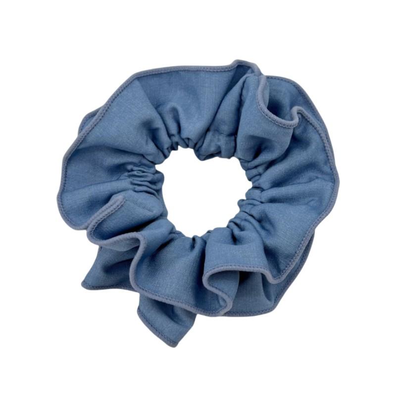 Large Denim Double layered Hair Scrunchies With Lace for Girls and Women Elastic  Hair Bands Nordic Style Hair Accessories