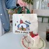 Spacious Corduroy Handbag With Cute Cartoon Embroidery Ideal For Everyday Use