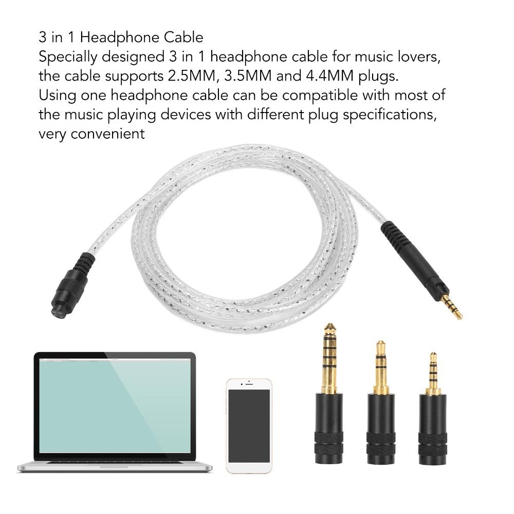 Flexible Silver Plated Earphone Cable for HD518 HD558 HD598 HD569 HD579 HD599 Upgrade Experience