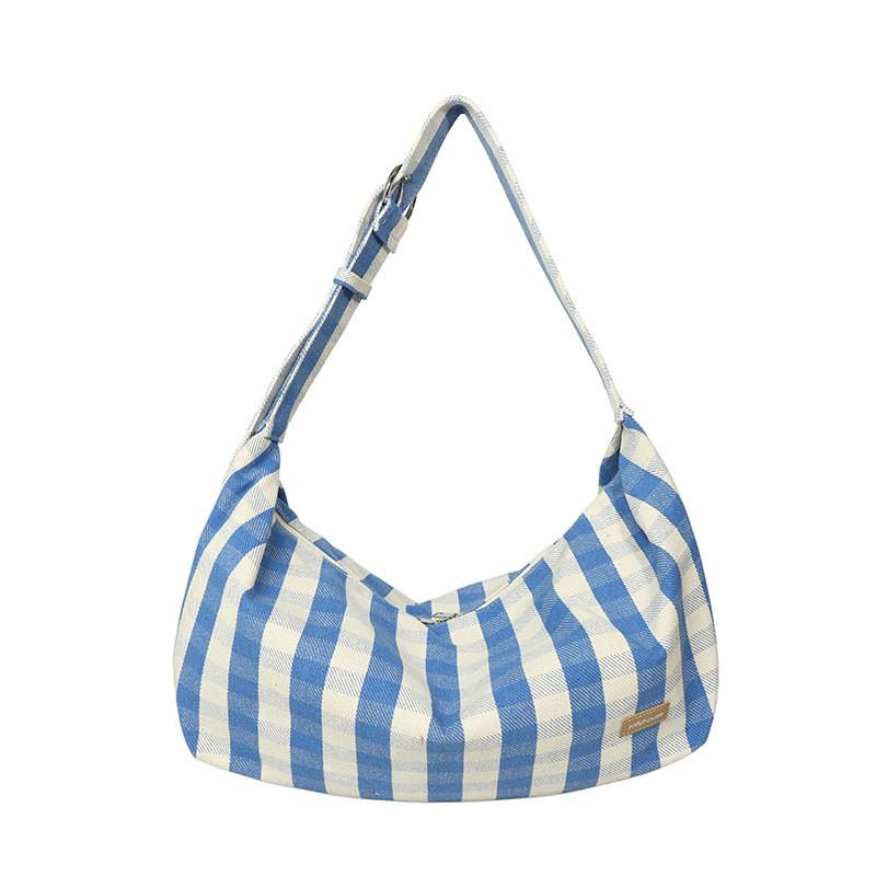 Pattern Canvas Striped Handbag Single Shoulder Crossbody Bag Women Gift Fashion
