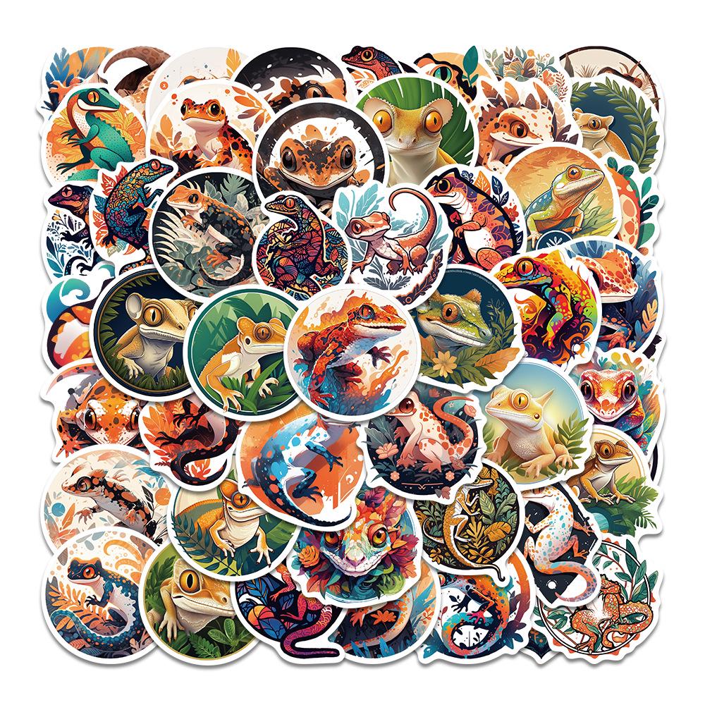 Sada samolepek divoké zvěře: Los, Alpaka, Panda & Lev