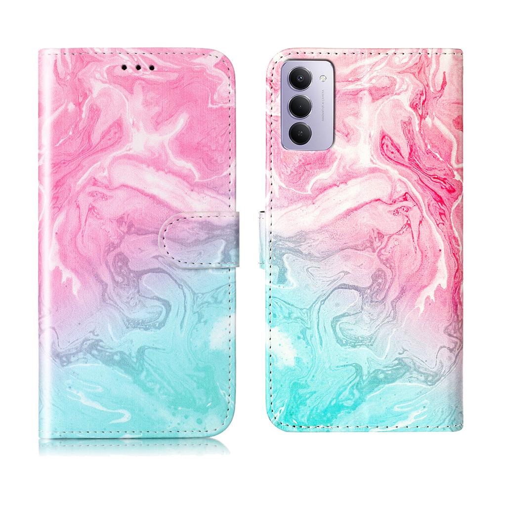 Dla Xiaomi Redmi 15 5G (Światowy) (169mm) Etui Stand Marmurkowe Malowane Folio Klapka Skórzany Portfel Pokrowiec na Telefon